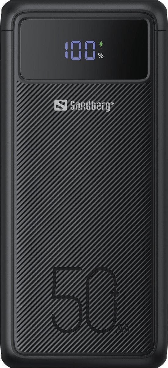 Sandberg Active - Virtapankki - 50 000 mAh - 185 Wh - 5 A - 3 lähtöporttia (USB) - kaapelissa: USB, USB-C (420-75)