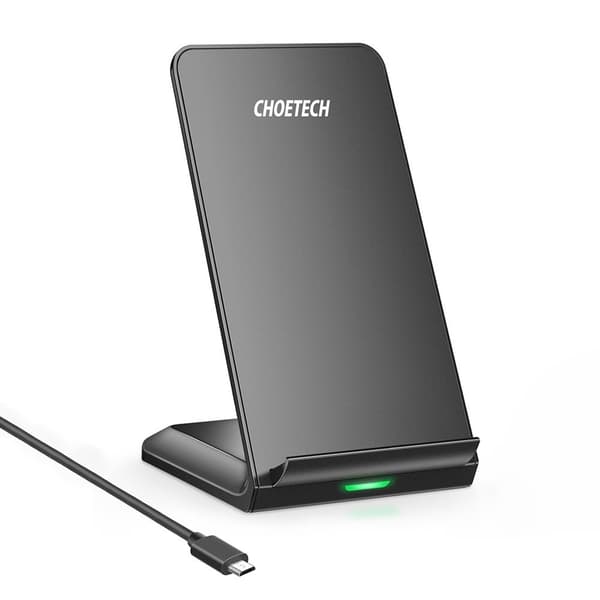 Choetech Qi trådlös laddare 10W telefonstativ + USB-kabel - micro USB svart