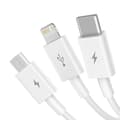 Miniatyrbilde 2 av 2: Baseus 3-i-1-ladekabel USB - Lightning + USB-C + microUSB 1,5 m 3,5A