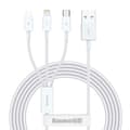 Miniatyrbilde 1 av 2: Baseus 3-i-1-ladekabel USB - Lightning + USB-C + microUSB 1,5 m 3,5A