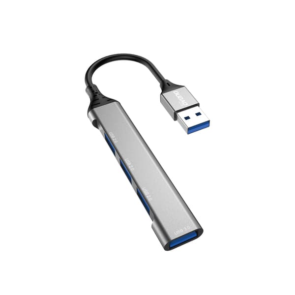 Dudao 4-i-1 USB-A Hub med 3x USB 2.0 och 1x 3.0 – Svart