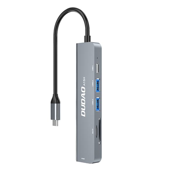 Dudao Multifunktionell USB-C Hub 6-i-1 med HDMI/USB 3.0 och PD 60W