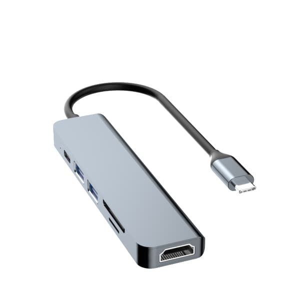 Dudao Multifunktionell USB-C Hub 6-i-1 med HDMI/USB 3.0 och PD 60W