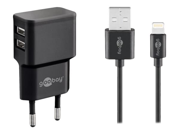 Goobay Strömadapter 12W Europlug – Svart