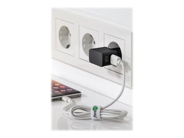 Goobay Strömadapter 12W Europlug – Svart