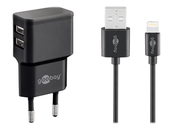 Goobay Strömadapter 12W Europlug – Svart