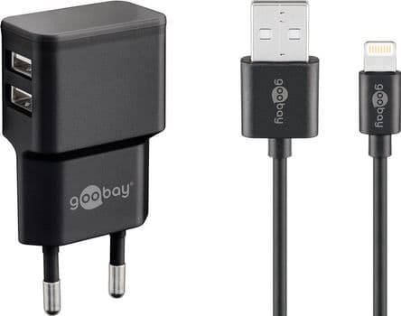 Goobay Strömadapter 12W Europlug – Svart
