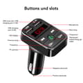Miniatyrbild 8 av 9: billaddare med LCD-skärm och dual USB 2.1A, trådlös bluetooth handsfree bil MP3-spelare, FM-sändare