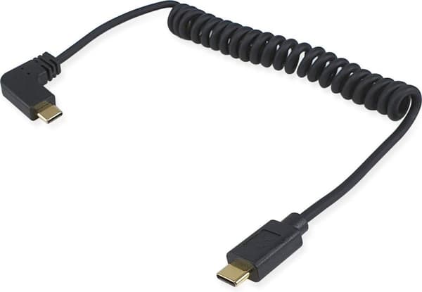 Udstyr USB-kabel 2.0 C -> C blink. St/St 1,00 m 90 grader sw (128889)