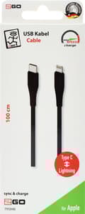 Miniatyrbillede 2 af 2: 2GO 795848 USB-kabel 1 m USB 3.2 Gen 1 (3.1 Gen 1) USB C Lynsort (795848)