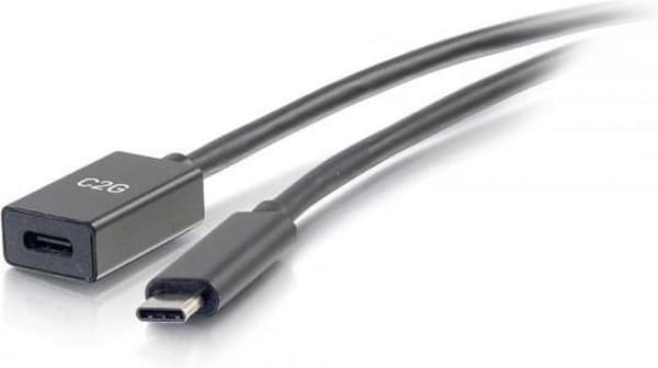 C2G 90 cm förlängningskabel USB-C till C 3.1 (Gen 2) Hane/Kvinna (5 Gbps) (88658)