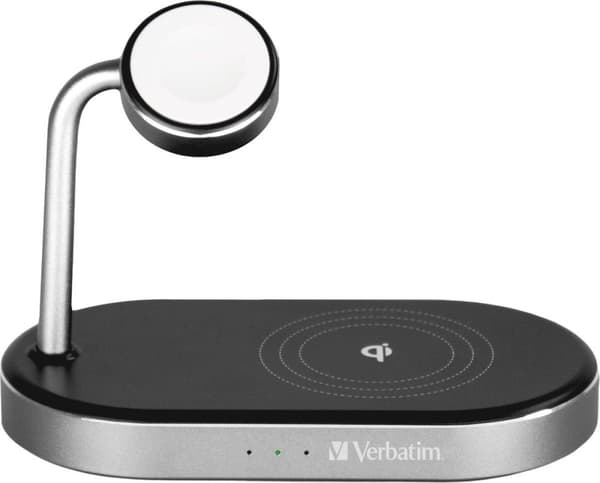 Verbatim - Trådlös laddare - 3-i-1 + AC-adapter - 44 Watt - 3 A - Quick Charge 3.0 Svart