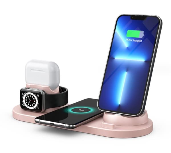Apple iPhone 6-i-en trådløs oplader - Pink