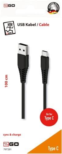 2GO 797281 USB-kabel 1 m USB B USB C Sort (797281)