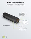 Miniatyrbild 6 av 11: Goobay Bike Power Bank 5.0 (5 000 mAh) (60656)