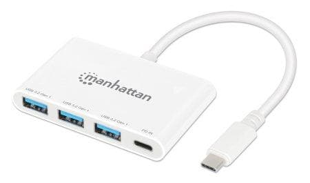 Manhattan 168434 - USB 3.2 Gen 1 (3.1 Gen 1) Typ-C - USB 3.2 Gen 1 (3.1 Gen 1) Typ-A - USB 3.2 Gen 1 (3.1 Gen 1) Typ-C - 5000 Mbit/s - Vit - Akrylnitr