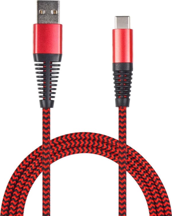 carstyling XXL 2GO datakabel USB - röd/typ C, 1 m ~ snabb leverans inom 24 timmar ~