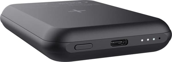Trust Magno - Induktiivinen virtapankki - Li-Ion - 5000 mAh - 18,5 Wh - 15 Watt - 3 A (24-nastainen USB-C) - Musta