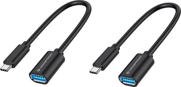 CONCEPTRONIC adapter USB-C -> USB-A 3.0 OTG 2-pack gr (ABBY11B)