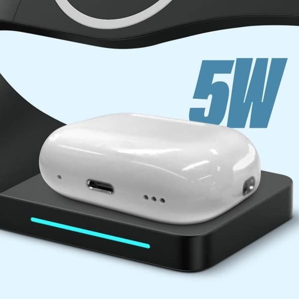 Laddstation - AVIZAR - MagSafe 3 i 1 - Trådlös laddning iPhone - Ställ för Apple Watch - Ladda AirPods