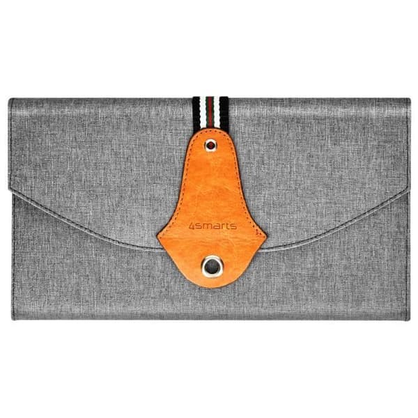 20W solladdare Bärbar och hopfällbar ficka 2x USB 4smarts - Grå - 540268 - Vattentät IP65