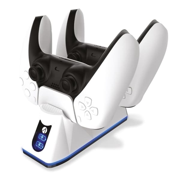 Stealth SP-C100 V Twin Charging Dock with 2m Play & Charge Cable for PS5 - White