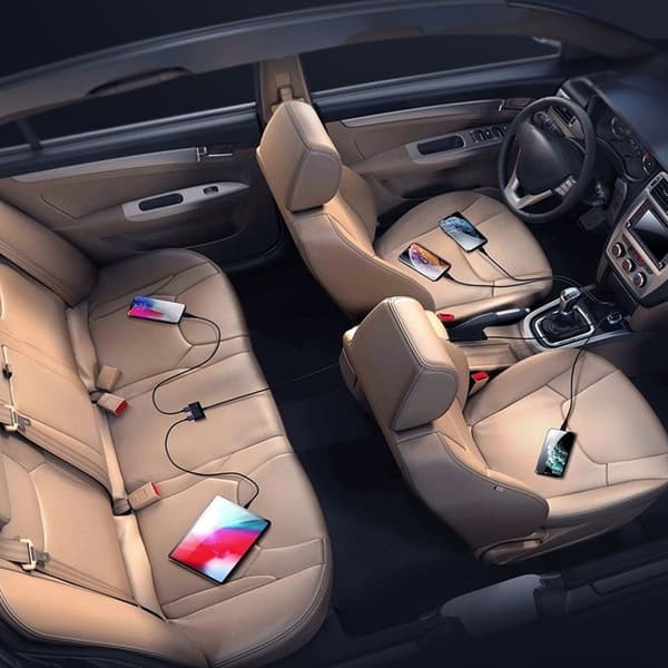 Joyroom Multi Car Charger 5x USB 6.2A med hurtig opladning