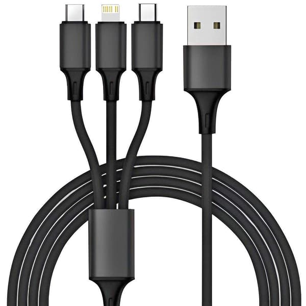 3-i-1 - QC 3.0 Laddare för iPhone, Samsung, Huawei, Xiaomi m.m.