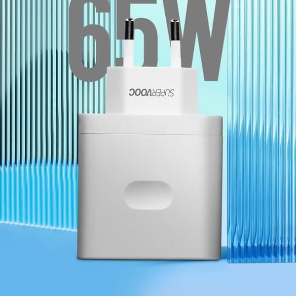 Oppo USB SuperVOOC 65W laddare + USB till USB-C kabel modell VCA7GAEH