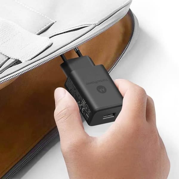Original Motorola nätladdare, USB TurboPower 15W Svart