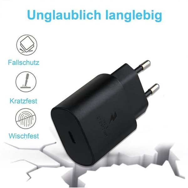 25W USB C snabbladdare, typ C ultrasnabbladdare med 1,5 m USB C till C Android laddningskabel för Samsung A34