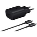 Miniatyrbild 1 av 4: Samsung 25 W USB C-laddare - Snabb med 1 m USB C-laddarkabel - PD3.0&amp;PPS - Svart