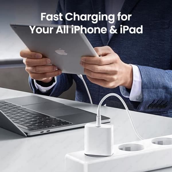 20W snabbladdare för Apple iPhone 13 12 11 Pro Max, Mini X XS XR, AirPods, iPad, USB C v EU Adapter Laddare och kabel AK