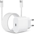 Miniatyrbild 1 av 4: 20W iPhone snabbladdare, snabbladdare för iPhone med 1M PD USB C iPhone laddare, iPhone laddare med [40]