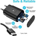 Miniatyrbild 4 av 4: 25W USB C snabbladdare för Samsung, PD 3.0 USB C Power Delivery Laddare med 1,2M USB C-kabel Kompatibel med Samsung Galax135