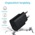 Miniatyrbild 4 av 4: 25W USB C snabbladdare, ultrasnabb typ C laddare med 1,5 m anoid USB C till C laddningskabel för Samsung Galaxy S12