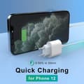 Miniatyrbild 2 av 4: 20W iPhone USB C snabbladdare med 1M kabel för iPhone 13-13 Mini-13 Pro-13 Pro Max-12 11, Typ C strömadapter PD 236