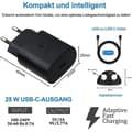 Miniatyrbild 3 av 4: 25W USB C snabbladdare, typ C ultrasnabbladdare med 1,5 m USB C till C Android laddningskabel för Samsung [433]