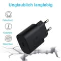 Miniatyrbild 4 av 4: 25W USB C snabbladdare, typ C ultrasnabbladdare med 1,5 m USB C till C Android laddningskabel för Samsung [433]