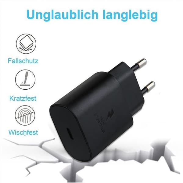 25W USB C snabbladdare, typ C ultrasnabbladdare med 1,5 m USB C till C Android laddningskabel för Samsung [433]