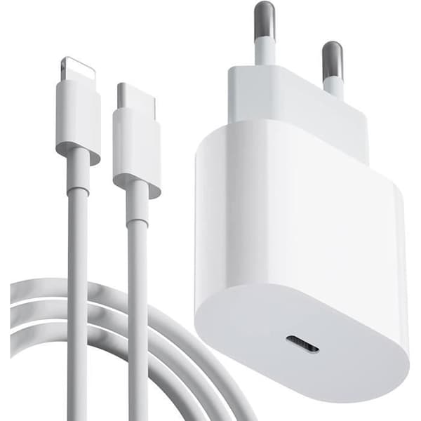 iPhone 20W snabbladdare med 1M kabel,USB C snabbladdare Pr Rapide PD 3.0 Typ C Sektor USB C Laddare Adapter Compa60