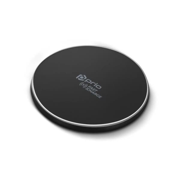 Trådlös laddare - Prio - QI 15W - Anpassad laddning - Kompatibel med Apple/Samsung - Svart
