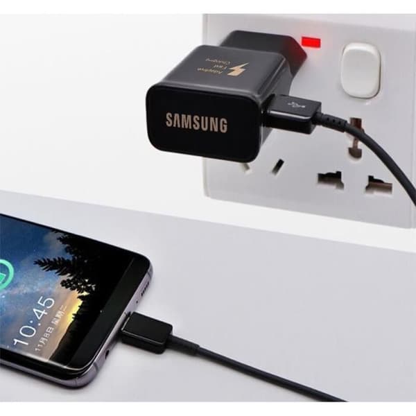 9V-1,67A snabbladdare med USB Type-C-kabel, strömadapter för Galaxy S8-S9-S10-Plus-A40-A50-A60-A71-Note [184F9BD]