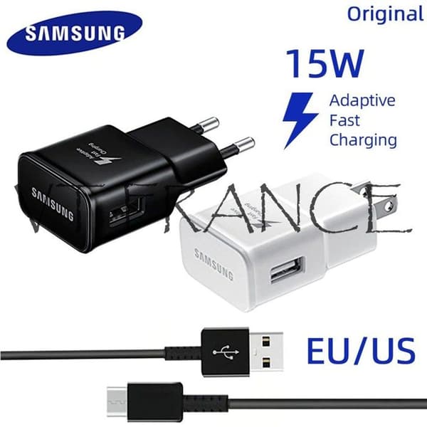 Samsung 15w snabbladdare med USB-C-kabel, Färg: Vit
