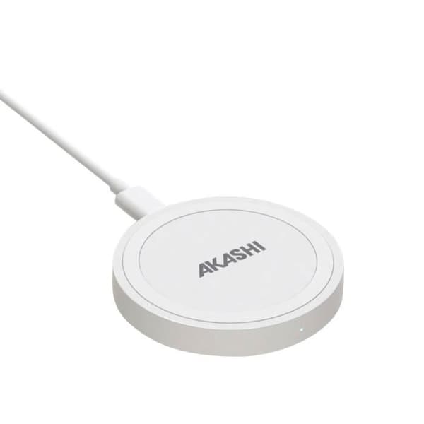 Qi trådlös laddare Effekt 10W Snabbladdning Design Kompakt Akashi Vit
