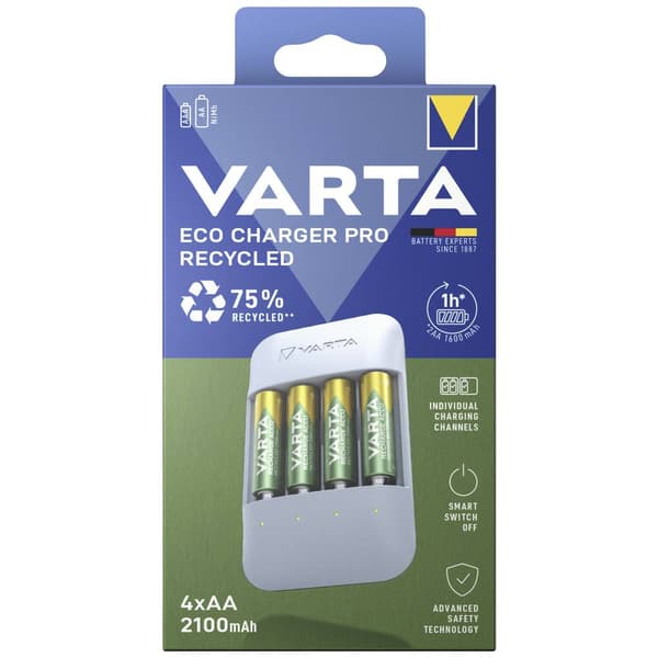 Varta Eco Charger Pro Batteriladdare NiMH AAA (R03), AA (R6)