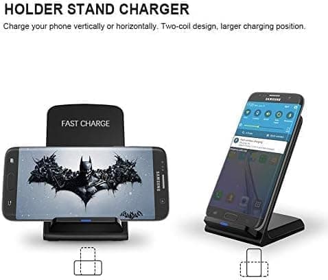 Black Wireless Desktop Stand Charger Qi-Certified 10W Fast Charge For  OPPO A76