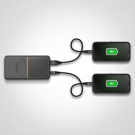 OtterBox - Powerbank - 15000 mAh - 18 Watt - 3 A - Apple Fast Charge, Huawei Fast Charge, PE 2.0+, PD 3.0, QC 3.0, AFC, SFCP - 2 udgangsforbindelser (