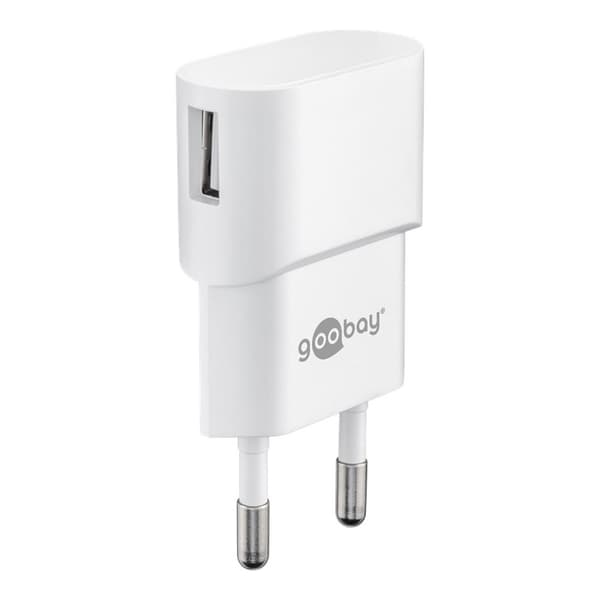 Goobay USB Oplader 5W 1A - Hvid Sort