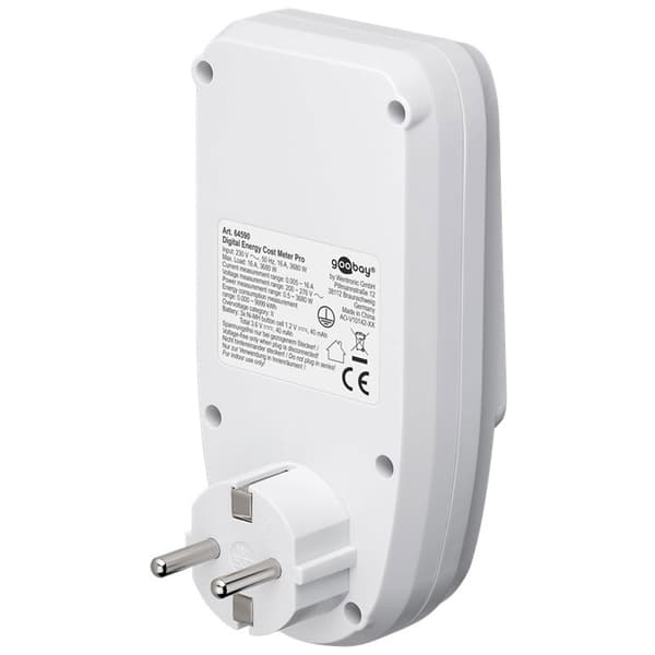 Sähkömittari seinäpistorasiaan / LCD Energiamittari sähkön mittaukseen
